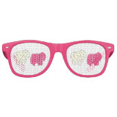 ピンクホワイトサーカス動物園の動物クッキークラッカー レトロサングラス (正面)