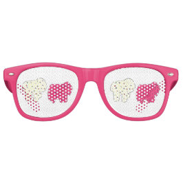 ピンクホワイトサーカス動物園の動物クッキークラッカー レトロサングラス