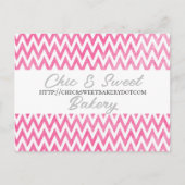 ピンクホワイトシェブロン事業 ポストカード (正面)