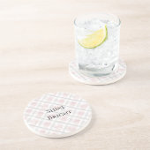 ピンクホワイトシルバーグリッターマス コースター (側面)