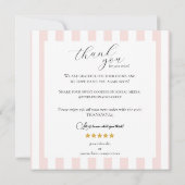 ピンクホワイトストライプのベーカリーサンキューカード サンキューカード (裏面)