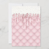 ピンクホワイトタフテッドケーキすべての行事誕生日 招待状 (裏面)