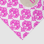 ピンクホワイトダマスククラフトモノグラムレターズイニシャル 薄葉紙 (詳細)