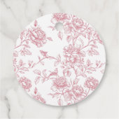 ピンクホワイトチャイノエリーブライダルシャワーギフトラベル フェイバータグ (裏面)