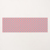 ピンクホワイトティール（緑がかった色）水玉模様4ネリー ヨガマット (裏面(横))