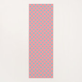 ピンクホワイトティール（緑がかった色）水玉模様4ネリー ヨガマット (裏面)