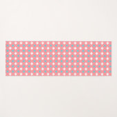 ピンクホワイトティール（緑がかった色）水玉模様4ネリー ヨガマット (正面(横))