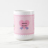 ピンクホワイトデイジーズビーマインバレンタイン コーヒーマグカップ (中央)