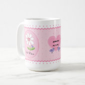 ピンクホワイトデイジーズビーマインバレンタイン コーヒーマグカップ (正面左)