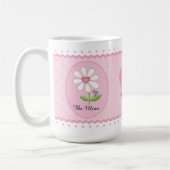 ピンクホワイトデイジーズビーマインバレンタイン コーヒーマグカップ (左)