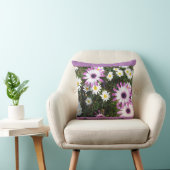 ピンクホワイトデイジーデイジーフラワーフローラクッション クッション (椅子)