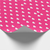 ピンクホワイトハートバレンタインデラッピング紙 ラッピングペーパー (角)