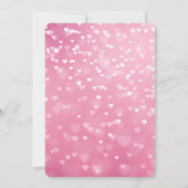 ピンクホワイトハートベビーシャワー 招待状 (裏面)