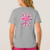 ピンクホワイトバスケットアスリート名 Tシャツ (裏面)