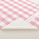 ピンクホワイトバッファローチェック毛布の名前 シェルパブランケット (3/4)