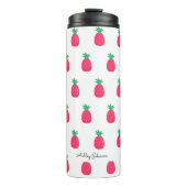 ピンクホワイトパイナップルパターンシック タンブラー (正面)