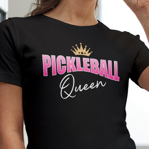 ピンクホワイトピックボールクイーン金ゴールドクラウン Tシャツ