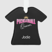 ピンクホワイトピックボール金ゴールド王冠 オーナメント (正面)