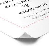 ピンクホワイトフォトブースフローラ看板ポスター ポスター (角)