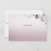 ピンクホワイトフローラサンキューカード サンキューカード (裏面)