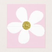 ピンクホワイトフローラデイジーフローリストプロフェッショナル 名刺 (内部フラット)