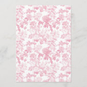 ピンクホワイトフローラバラシノワセリーブライダルシャワー メニュー (裏面)