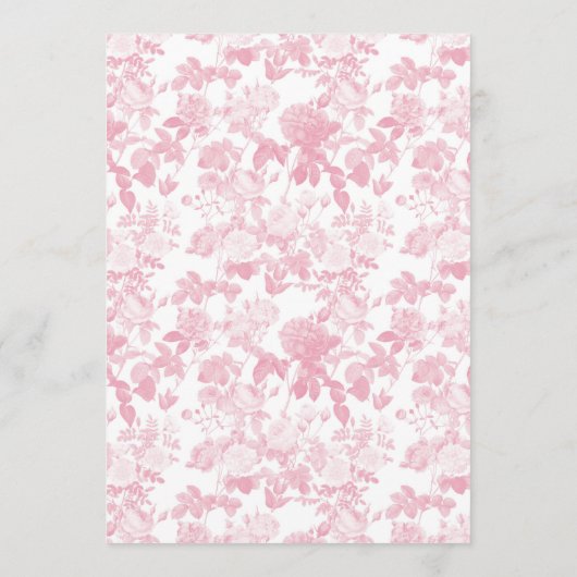 ピンクホワイトフローラバラシノワセリーブライダルシャワー メニュー (裏面)