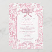 ピンクホワイトフローラバラシノワセリーブライダルシャワー メニュー (正面/裏面)