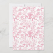 ピンクホワイトフローラバラシノワセリーブライダルシャワー 招待状 (裏面)