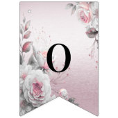 ピンクホワイトフローラバンティング国旗 バンティングフラッグ (第2の旗)