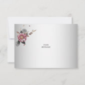 ピンクホワイトフローラフラットサンキューカード サンキューカード (裏面)