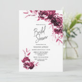 ピンクホワイトフローラブライダルシャワー 招待状 (スタンド正面)