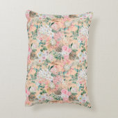 ピンクホワイトフローラボホユーカリトレンディー アクセントクッション (裏面(縦))