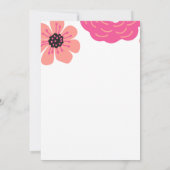 ピンクホワイトフローラマザーズデイブランチ招待状 招待状 (裏面)