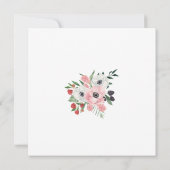 ピンクホワイトフローラユーカリ100thバースデーパーティー 招待状 (裏面)