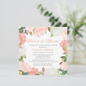 ピンクホワイトフローラ植物愛は開花中 招待状 (スタンド正面)