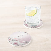 ピンクホワイトフローラ砂岩コースター コースター (側面)