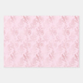 ピンクホワイトフローラ ラッピングペーパーシート (正面2)