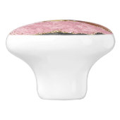 ピンクホワイトブラックマウヴ金ゴールドグリッターアゲートマーブル セラミックノブ (側面)