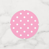 ピンクホワイトブラック水玉模様誕生日パーティー コンフェッティ (スモール正面)