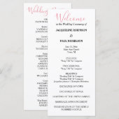 ピンクホワイトブラック結婚式 プログラム (正面/裏面)