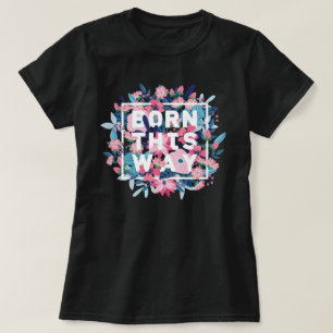 ピンクホワイトブルーフローラトランスプライド Tシャツ