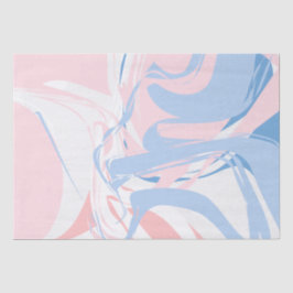 ピンクホワイトブルーマーブルスワール抽象芸術ベビー 薄葉紙