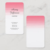 ピンクホワイトプレーンモダンミニマルプロフェッショナル 名刺 (正面/裏面)