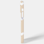 ピンクホワイトベージュかわいいシンプルハートパターン Case-Mate iPhoneケース (裏面 / 左)