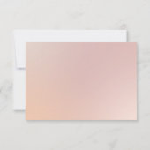 ピンクホワイトボタニカルオーキッド結婚フローラ 出欠カード (裏面)