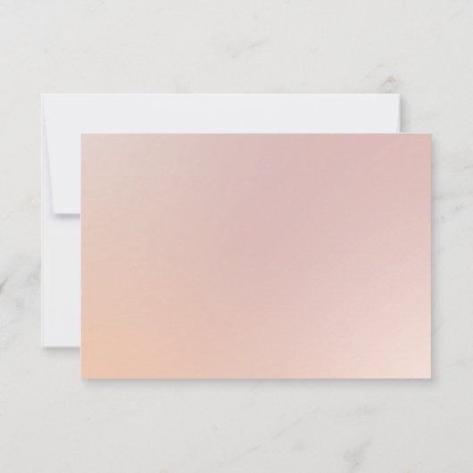 ピンクホワイトボタニカルオーキッド結婚フローラ 出欠カード (裏面)