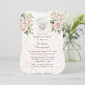 ピンクホワイトボタニカルバラブライダルティーパーティー 招待状 (スタンド正面)