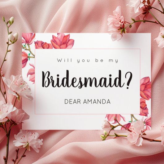 ピンクホワイトマイブリーズメイドフローラMagnoliaカード シーズンポストカード