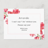 ピンクホワイトマイブリーズメイドフローラMagnoliaカード シーズンポストカード (裏面)